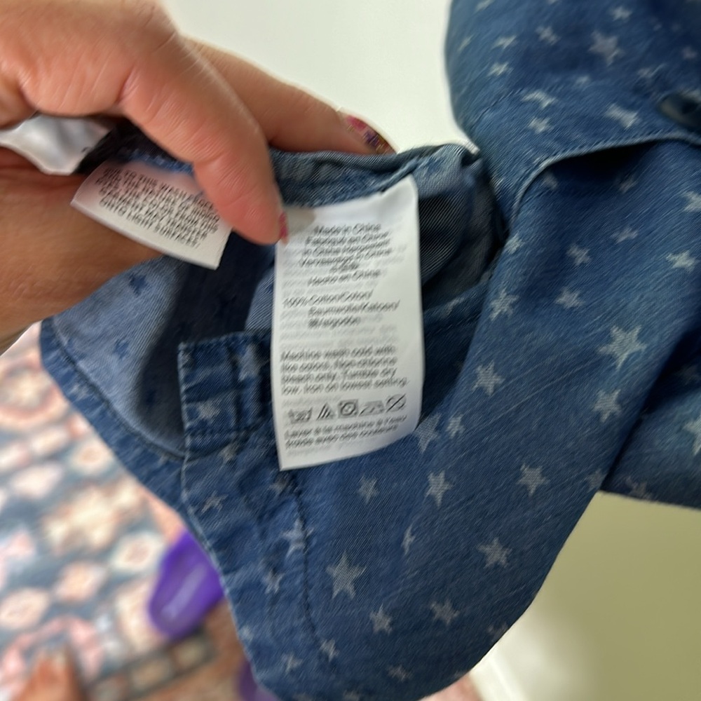 Madewell Denim Tie-Strap Button Front Sundress in Star‎ Jaquard - Picture 6 of 7